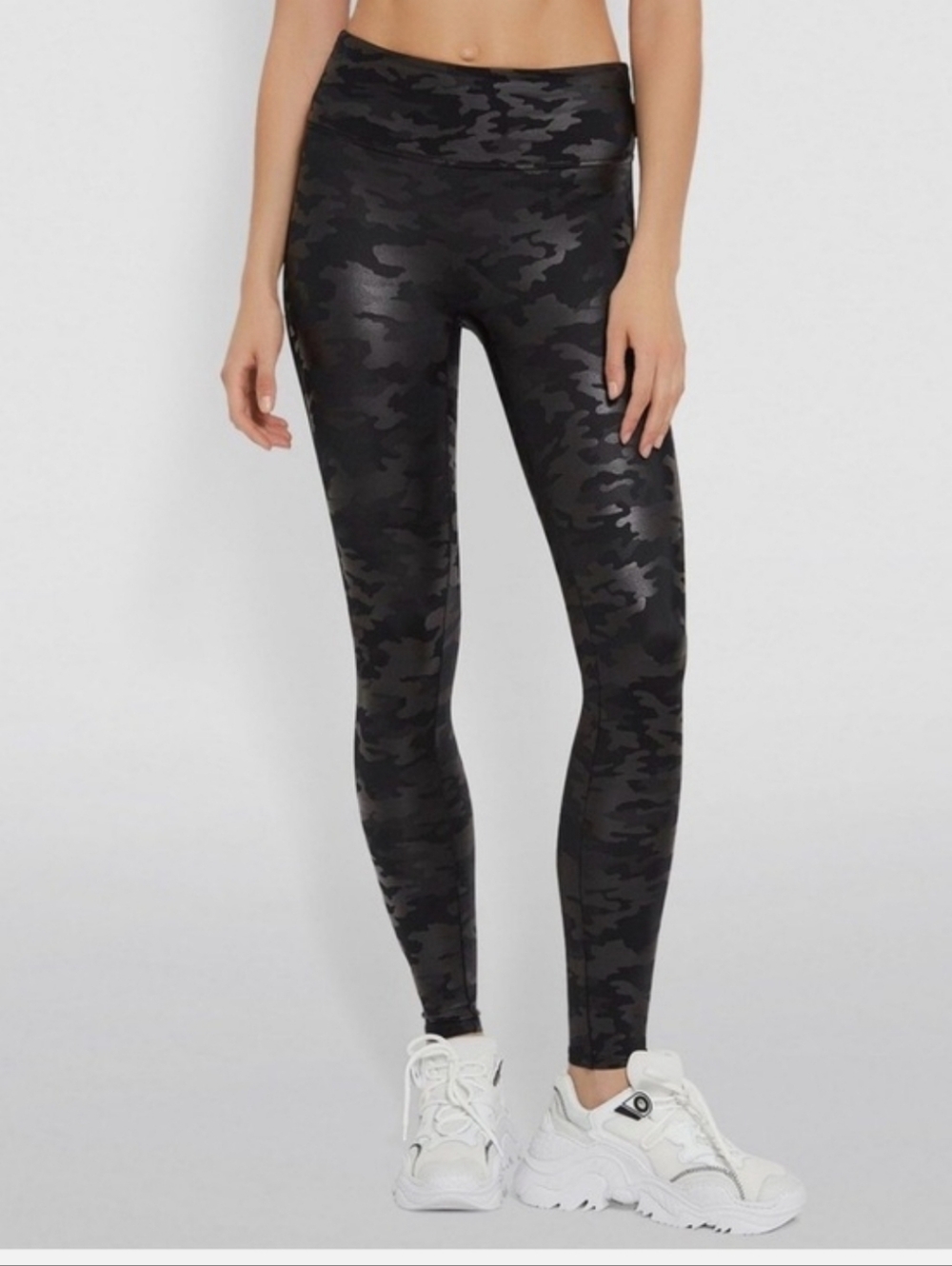 NWT Spanx Black Camo Leggings Size L